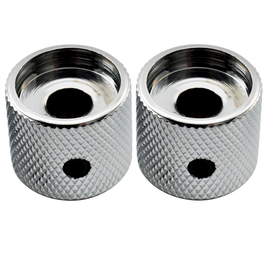 Musiclily Pro Стальные Купола с Перламутром Универсальные для Электрогитар/Бас-гитар Хромированные с Боковой Резьбой для Ручек 1/4", (Набор 2)