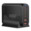200W GaN Multi-Port PD Fast Charger with 2A4C Ports for Phones & Laptops