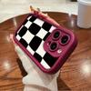Black White Checkerboard Pattern Printed Fashion Case Flexible Soft Silicone TPU Shell Full Back Cover for iPhone Samsung