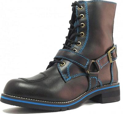 Кожаные ботинки Falcon Flagship Model Black Blue [Wild Wing] 28.0 см