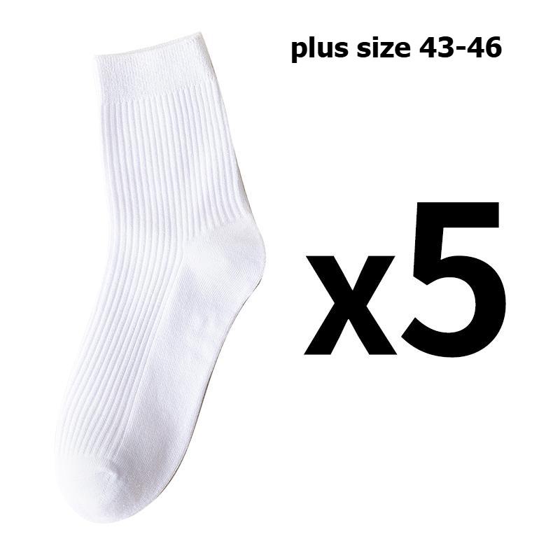 5 Pairs/Lot Men's Vertical Striped Cotton Socks Mid-calf Breathable Socks Business Sports Socks
