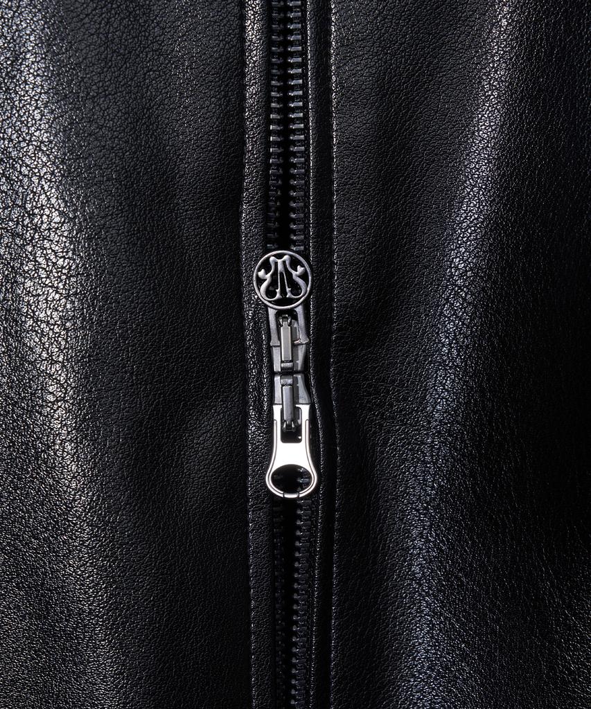 YOUHEE Crack Leather Blouson_Black