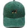 Cartoon German Shepherd Puppy Embroidered Baseball Cap Animal Washed Retro Daddy Hat Men's and Women's Casual Sun Hat