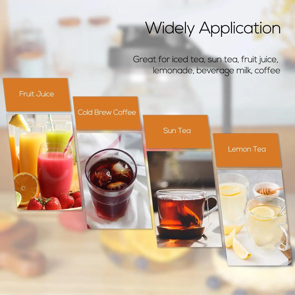 Glass Mason Jar Pitcher with Lid Wide Mouth,32/64oz Cold Brew Coffee Pot Water Bottle Iced Tea Dispenser,Breast Milk Storage