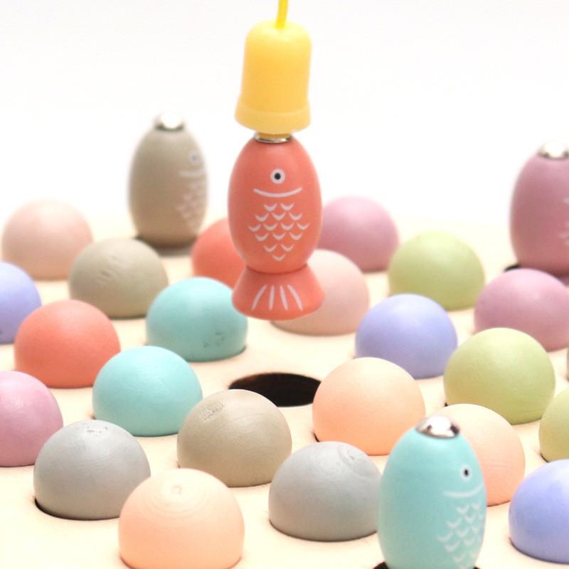 Развивающий деревянный магнитный набор для рыбалки для детей 36 Игрушка для тренировки внимания и концентрации