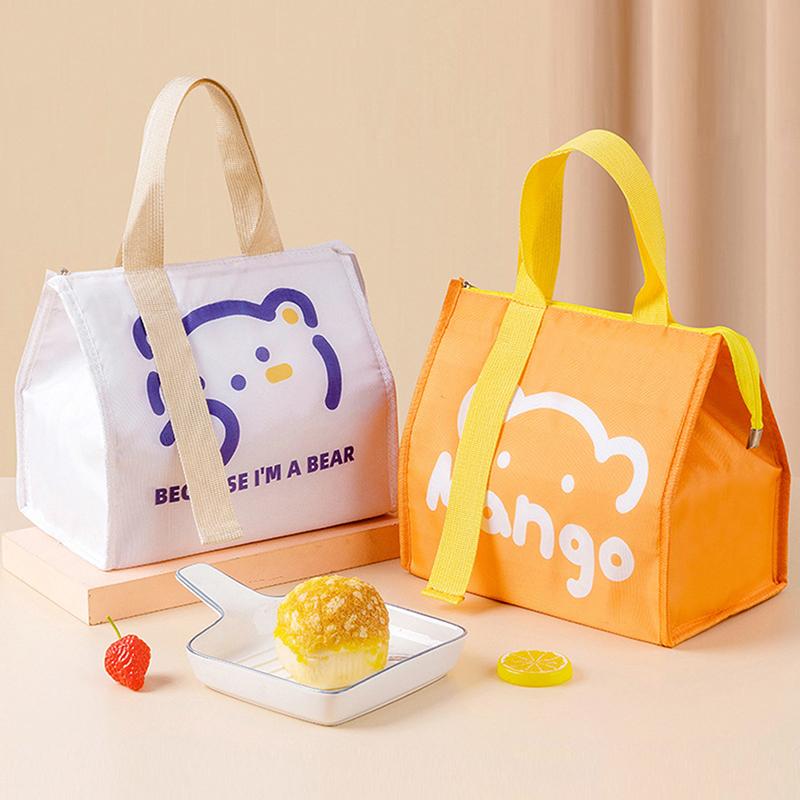 1Pc Cute Portable Thermal Lunch Box Bag Travel Picnic Insulated Bento Bags KTY