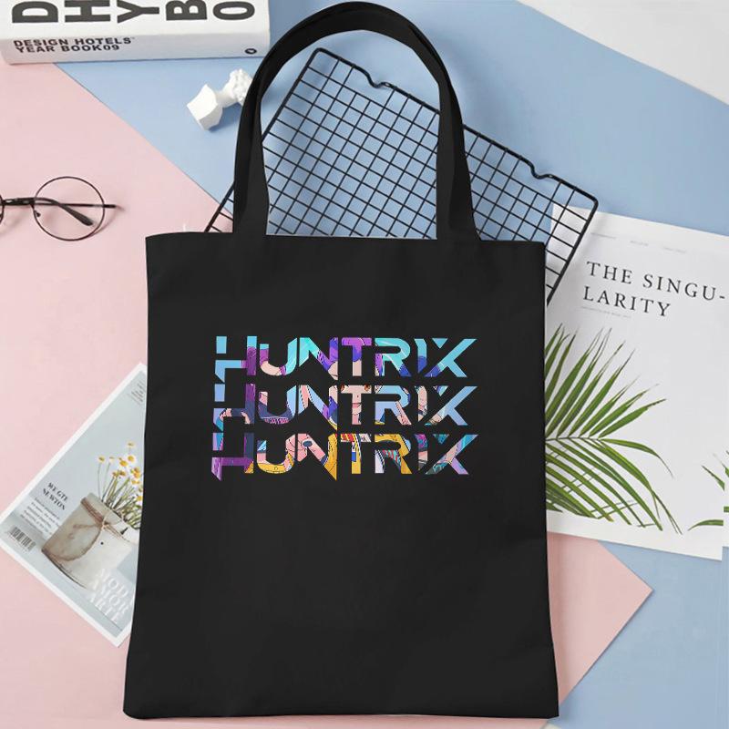 KPOP Охотники на демонов Девичья группа Принт Студенческая книга Наплечная холщовая сумка Сумка для покупок