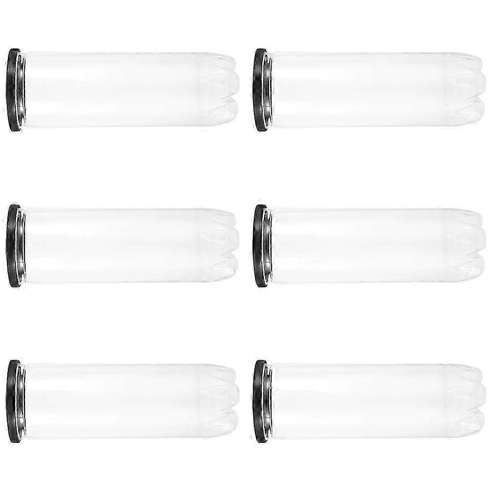 Tennis Ball Holder with Clear PVC Tube and Protective Black Lid for Storage Indoor Outdoor Use 6pcs