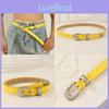 Solid Simple Color Metal Buckle Decoration Women Casual Belt For Daily Use