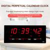 LED Digital Electronic Clock Backlight Large Digital Alarm Clock Temperature Calendar Bedroom Wall Calendar Clock
