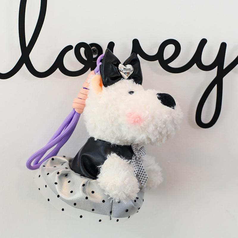 Internet celebrity West Highlands plush dog scrawled puppy plush pendant cartoon doll with keychain bag