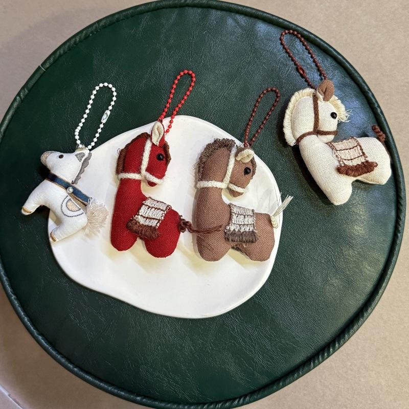 Год Лошади Год Праздничная Кукла Украшение Китайский Стиль Пони Зодиак Украшение Подвеска для Школьного Рюкзака Брелок