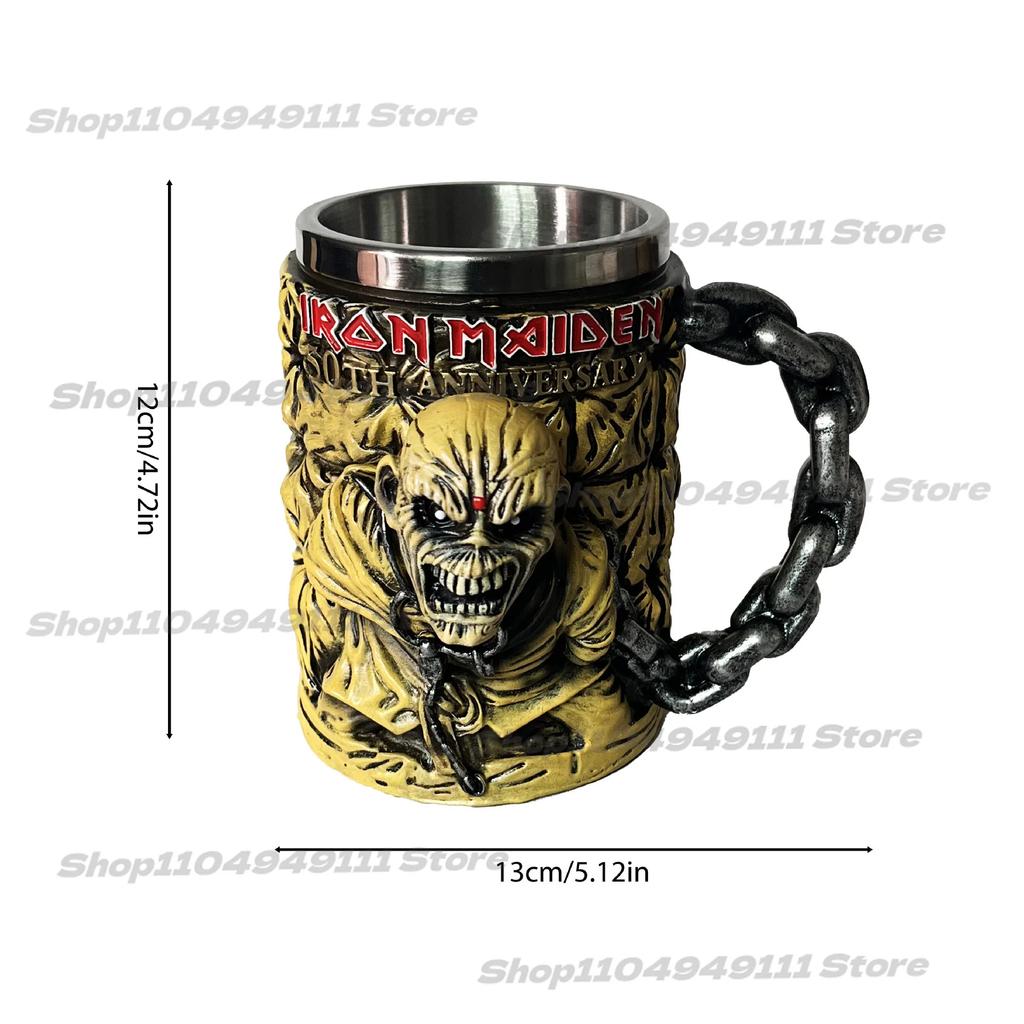 2025 Новая к 50-летию Iron Maiden Кружка Iron Maiden из нержавеющей стали с отметкой Декорация