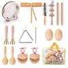 11pcs Children Hand Percussion Instruments Kit Portable Kids Music Enlightenment Musical Instruments Set