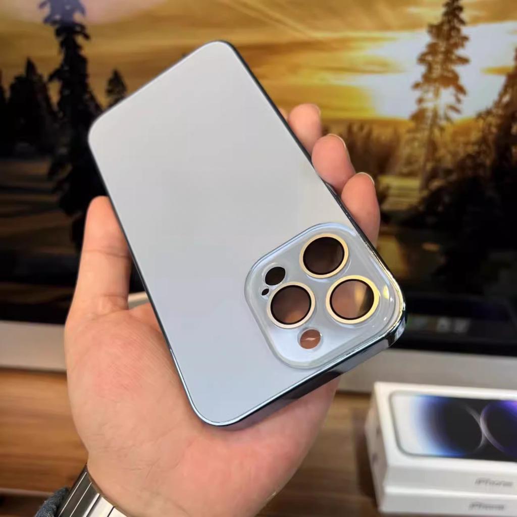 Подходит для iPhone 16pro, высококачественный чехол для мобильного телефона Apple 15, гальванизированная рамка, оригинальная машина 14, простой защитный чехол I13