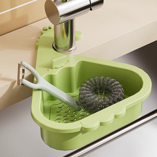 Sink Drain Basket Strong Load-bearing Universal Simple Installation Kitchen Sink Triangle Storage Rack