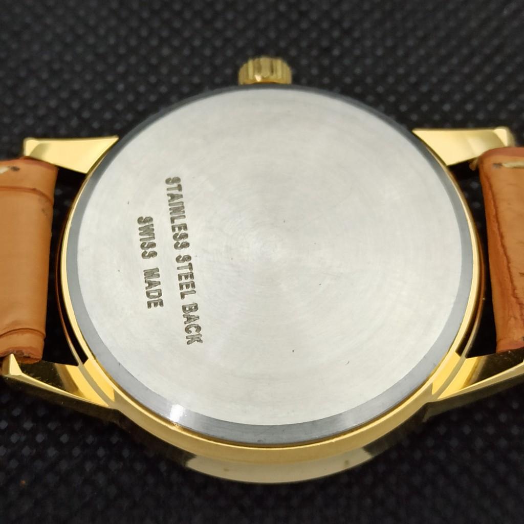 REFURBISHED GOLD PLATED VINTAGE MONTINE 17J WINDING SWISS MENS WATCH A285405-5 MontineQ-a285405-1