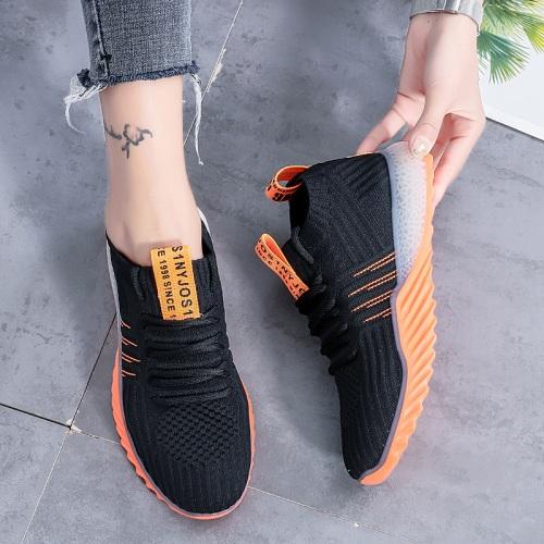 Platform Women's Sports Shoes Wedges Lace-up Breathable Running Shoes Mesh Outdoor Vulcanize Shoes Zapatos Mujer