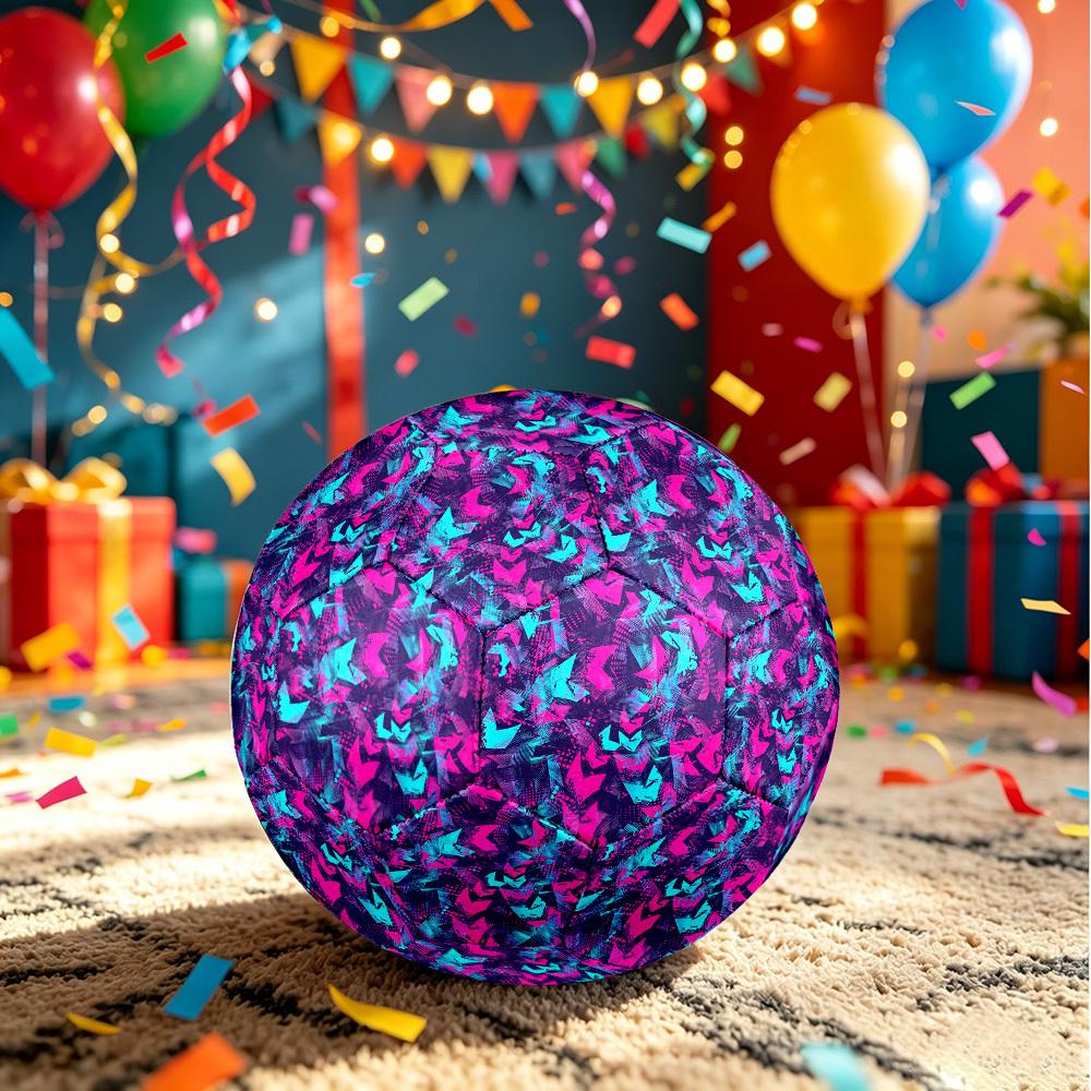 1pc Abstract Geometric Theme Soccer Ball Football, Size 5, Lightweight PVC, Outdoor Training Soccer Ball,Gift j60431