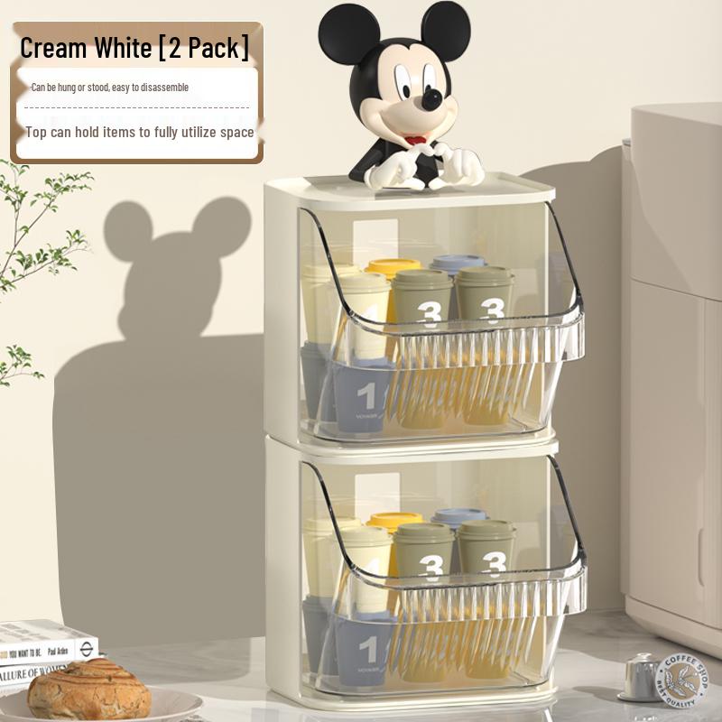 Wall-Mounted Tea and Coffee Organizer for Office or Pantry