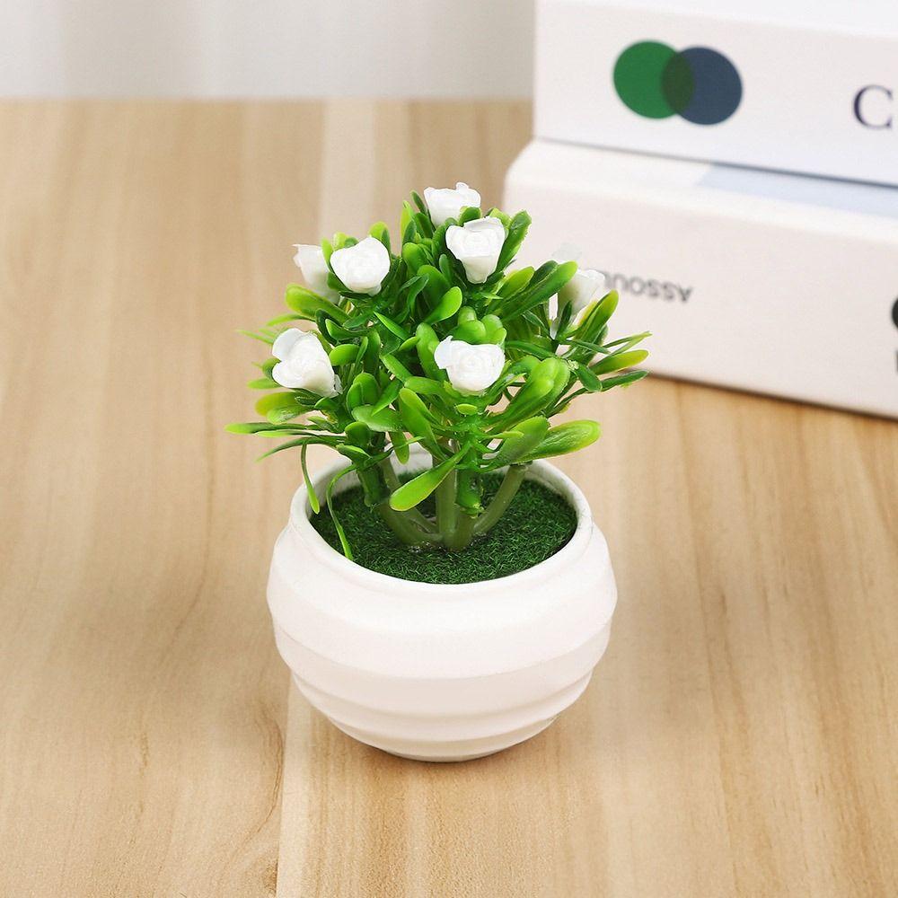 Имитация лилии розы реалистичное растение в горшке яркая искусственная трава в горшке подарок искусственный цветок бонсай