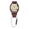 Leather Field Clip Clip Watch Leather Strap Lightweight Dress Watch Unisex Outdoor Gift Fishing Golf Watch Carabiner Clip-on Watch.