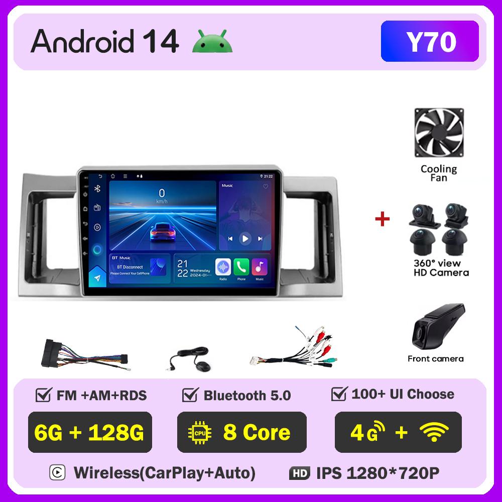 Автомобильный видеоплеер для Geely SC7 2011-2015 Carplay Android 14 авто радио интеллектуальная система GPS навигация сенсорный экран 5G Wifi