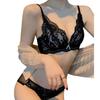 FLYSHION Night High Side Bra and Panty Set Bra, Wireless, Lace, Design,