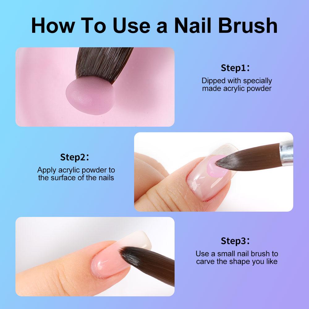 Кисть для маникюра Kolinsky, гелевая кисть для дизайна ногтей, 3D акриловая жидкая пудра, гелевая кисть для резьбы, подводка, ручка для рисования