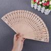 Hand Fan Punched Wood Fan Folding Fans Hand Held Flower Fans Photo Prop Tool Hollow Dance Hand Fans