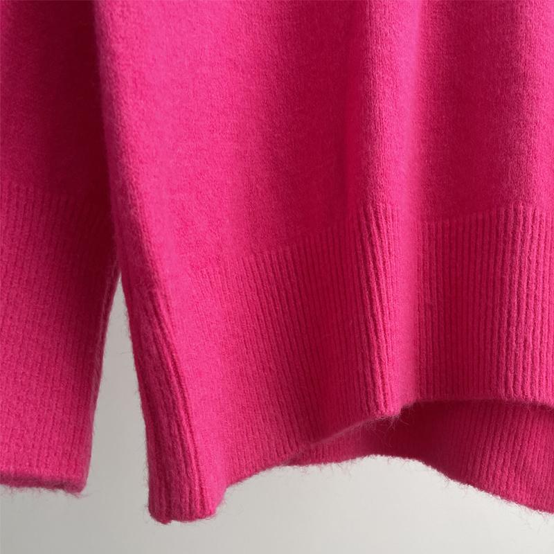 Hirsionsan шикарный свитер с высоким воротником на осень-зиму, женский мягкий теплый базовый вязаный пуловер, 9 цветов, свободный повседневный женский джемпер