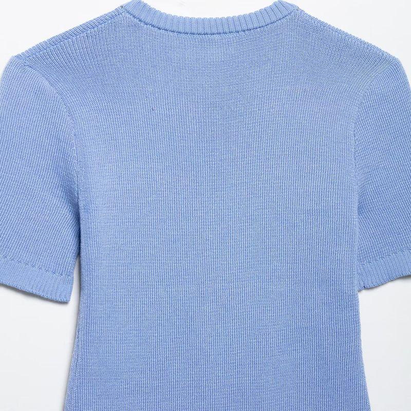 Kaslead New Arrival Women's Clothing Fashion Style Fashion Minimalist Front Button Rib Knitting Dress