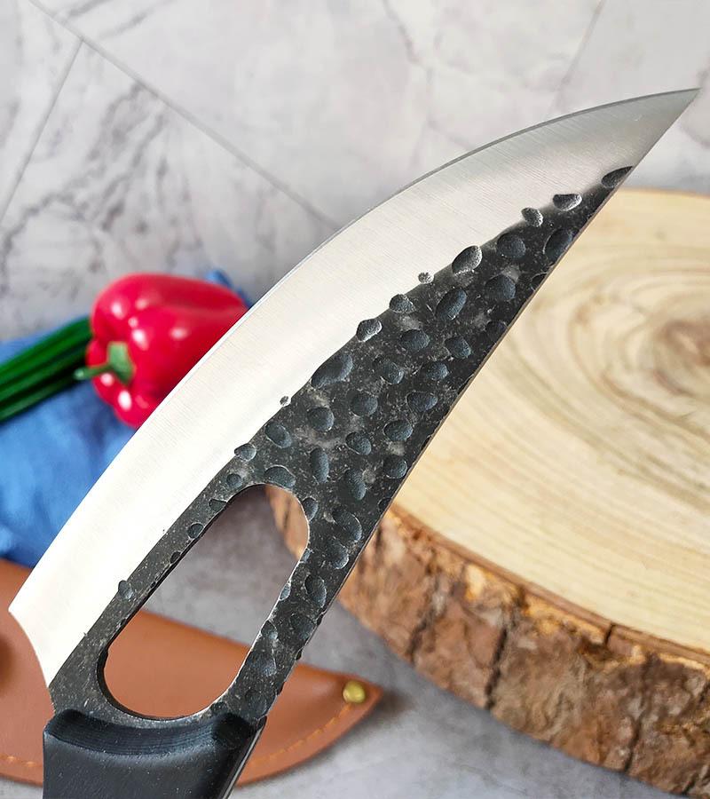 Нож для обвалки ручной ковки с ножнами, нож для мяса из высокоуглеродистой стали, многофункциональный нож шеф-повара