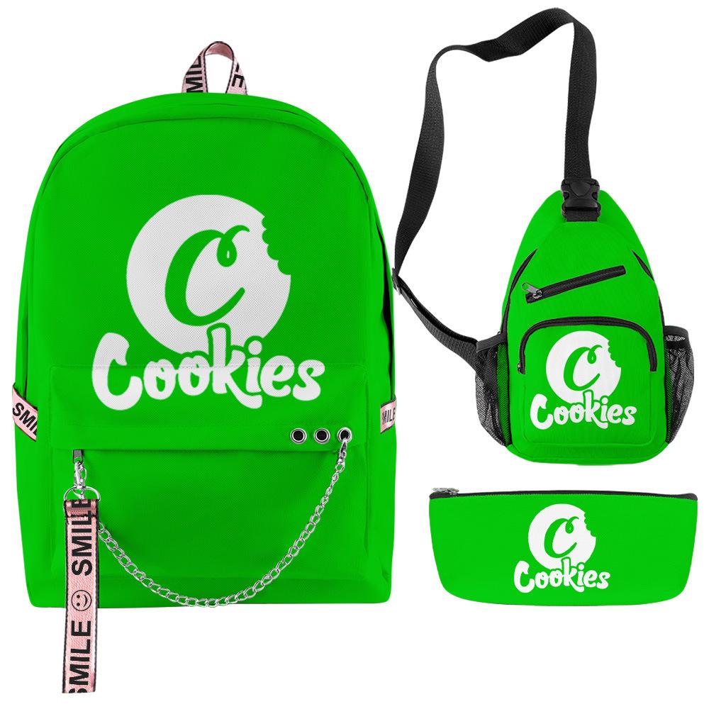 Cook 3D Digital Color Printing Set Oxford Cloth Waterproof Backpack Student Bag