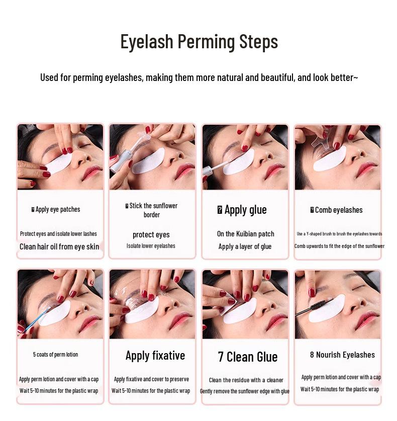 Keratin Eyelash Perm Solution Set for Thick, Curled, Barbie Doll Lashes