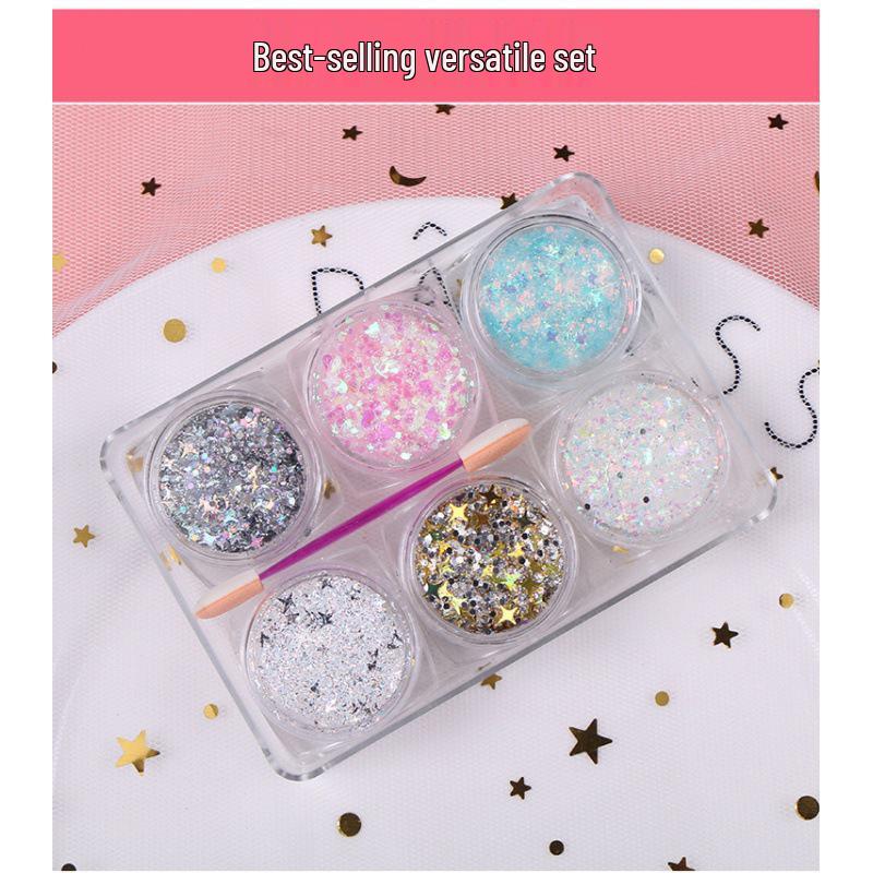 Bling Eye Makeup Stickers: Glitter Stars & Pearlescent Gel Eyeshadow for Fairy Stage Sparkle