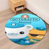 Custom Name Octonauts Printed Round Rug Carpet Chair Rug Area Rug Entryway Doormats,for Office Chair Living Room Bedroom Kitchen Room.