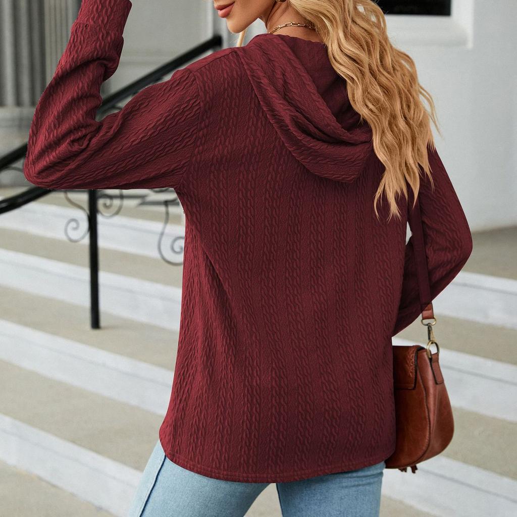 JKASHDK Женские модные повседневные осенне-зимние однотонные блузки и рубашки с v-образным вырезом и длинным рукавом с принтом