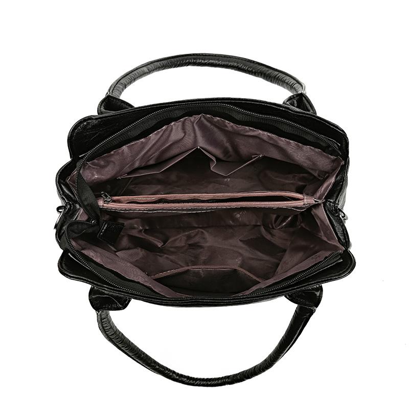 Сумка для мамы Мягкая кожаная сумка Женская сумка через плечо Сумка для компьютера Сумка-тоут