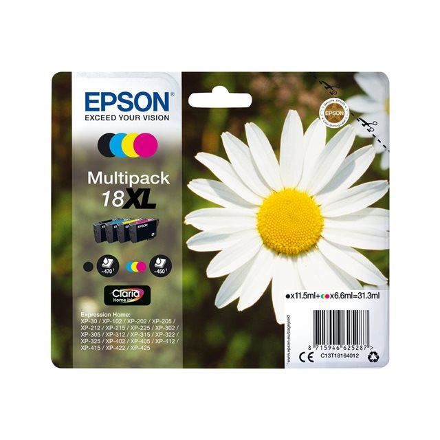 Epson Мультипак XL T1806 - Маргаритка - Черный, Голубой, Пурпурный, Желтый (C13T18164012)