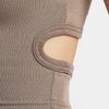 Nike Спортивная одежда Chill Knit Дышащая Универсальная Футболка с коротким рукавом Женские топы Норково-коричневый HJ0720233