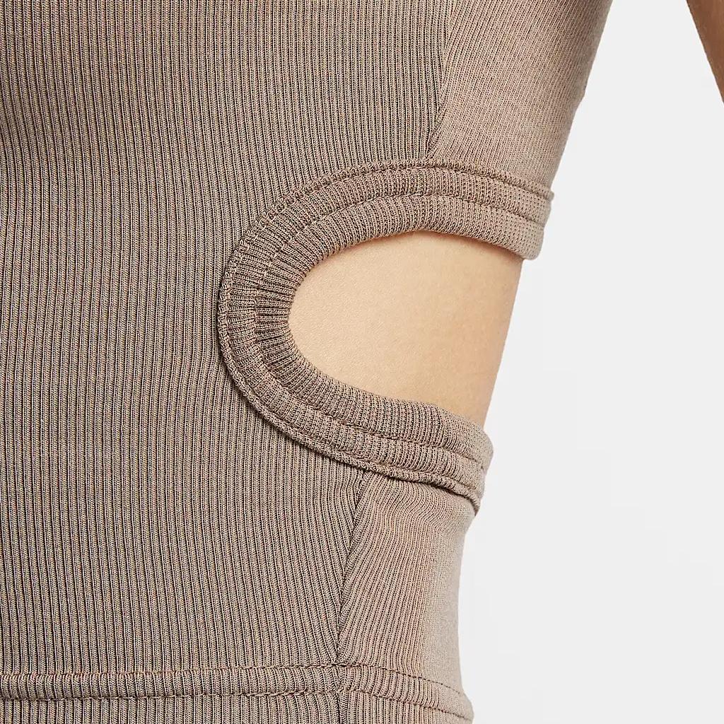 Nike Спортивная одежда Chill Knit Дышащая Универсальная Футболка с коротким рукавом Женские топы Норково-коричневый HJ0720233