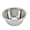 Vegetable Washing Basket Rustproof Multifunction Stainless Steel Colander for Kitchen Household Silver