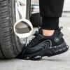 Мужские рабочие защитные ботинки с вращающейся пряжкой, рабочая обувь со стальным носком, устойчивая к проколам, мужская защитная обувь на воздушной подушке, мужские кроссовки с защитой от повреждений