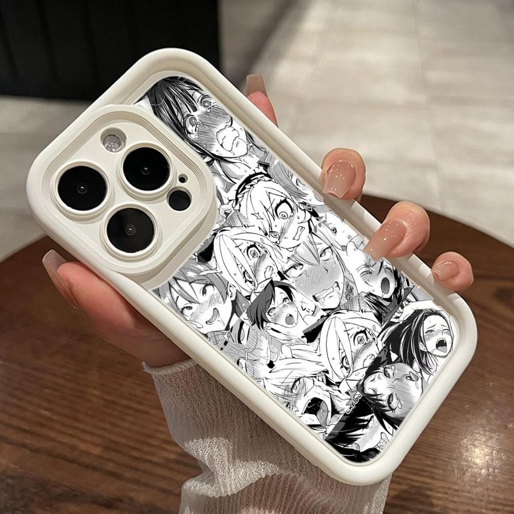 LZ1 Anime Girl Cartoon Japan Cute Drool Faces Silicone Phone Case for Xiaomi 11 Lite 14T Redmi 14C A3 Note 12 11 9 13 Pro Plus Shockproof Back Cover