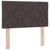 Box Spring Bed with Mattress Dark Brown 80 x 200 cm Fabric