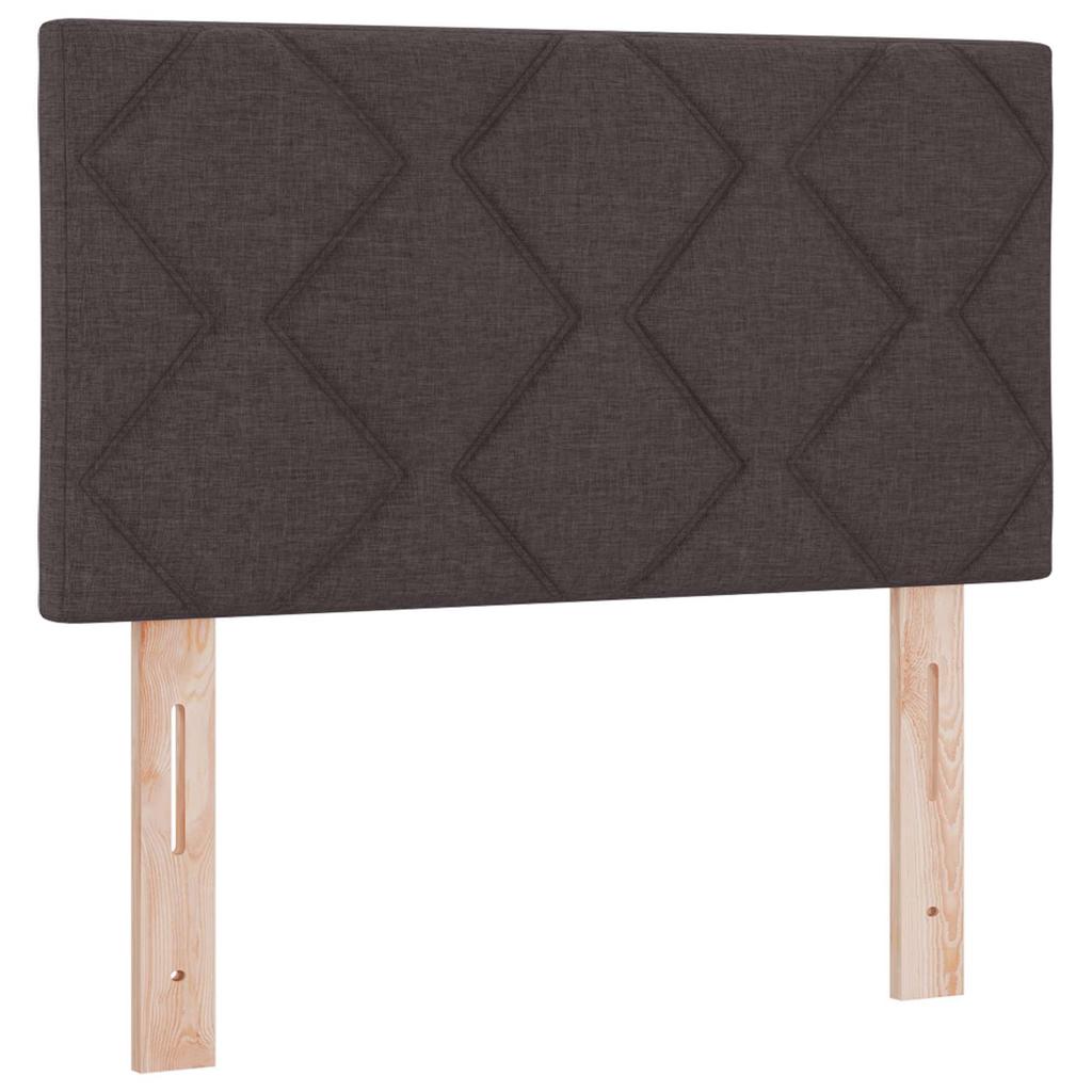 Box Spring Bed with Mattress Dark Brown 80 x 200 cm Fabric