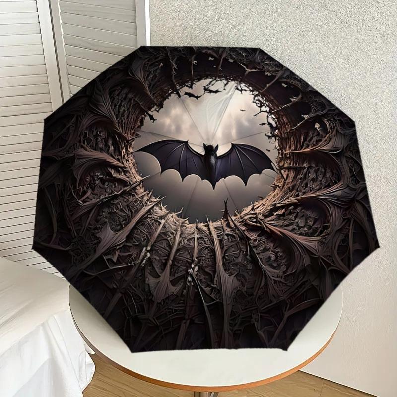 1pc Bat Cave Fantasy Artwork Umbrella with Plastic Handle,Suitable for All Seasons Home Travel Outdoor UmbrellaDD1305
