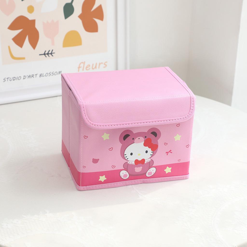 Hello Kitty Kuromi Cinnamoroll My Melody Узор Складная Перекидная Коробка для Хранения для Макияжа и Офисной Организации