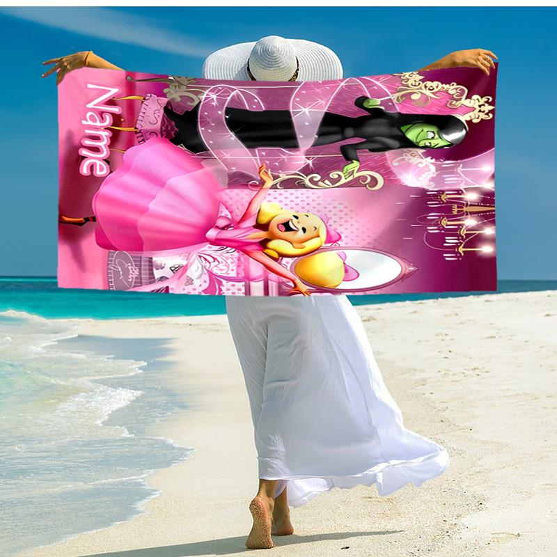 Personalized customized proof beach towel with Wicked pattern - soft, absorbent,quick-drying,perfect swimming,camping&bathing